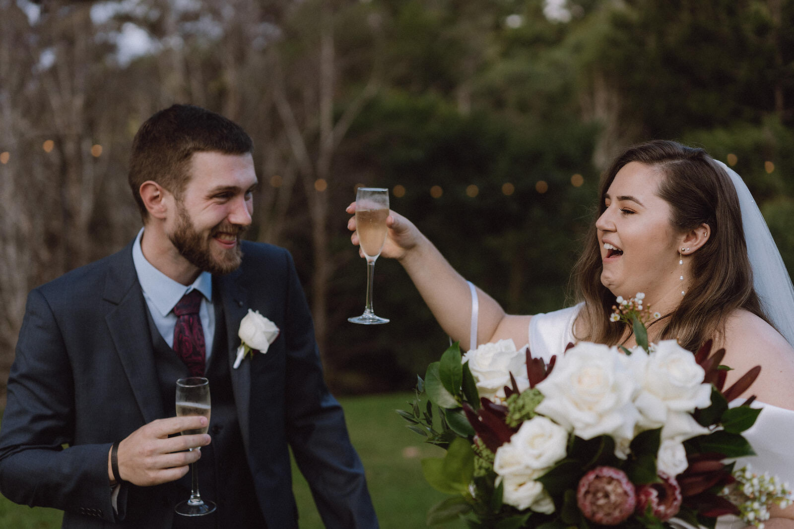 Sunshine Coast Singers Maybe Then perform for Skyy and Mitchells wedding at Maleny Manor. Maybe Then, providing 5 Star services shown by their excellent reviews for their live music and DJing services at Sunshine Coast weddings.